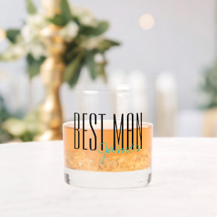 Vaso De Whiskey Letras en negrita "Padrino" Fiesta de boda persona