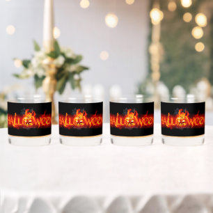 Vaso De Whiskey Letras ígneas masivas de SlipperyJoe's Halloween c