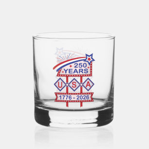 Vaso De Whiskey Letrero de marquesina del 250 aniversario Retro US