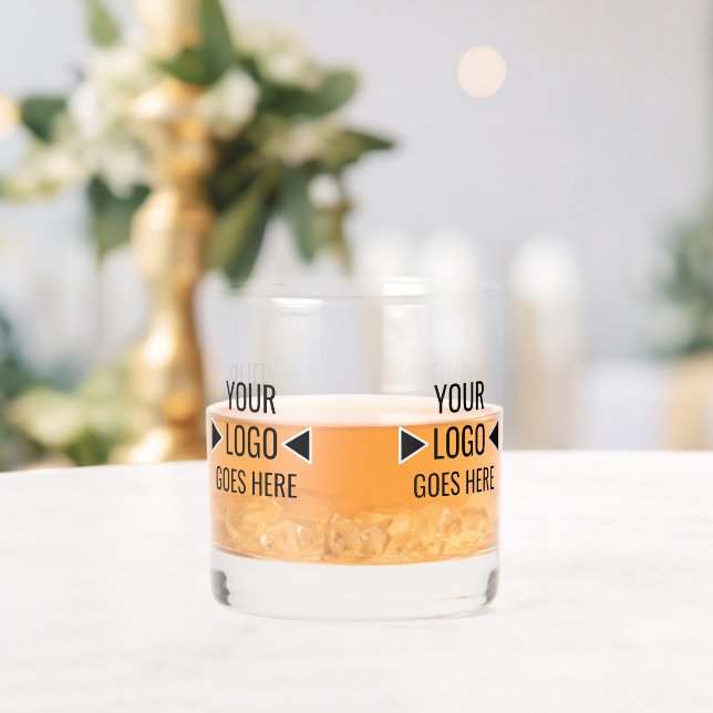 Vaso De Whiskey Logotipo de negocios de fácil Personalizado (Insitu (Boda))