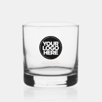 Logotipo personalizado y gafas de Whiskey de texto