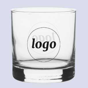Vaso De Whiskey Logotipo Simple de Marca Promocional Empresarial