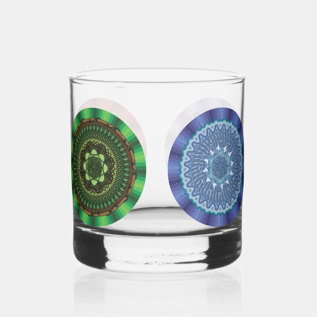 Vaso De Whiskey Los Mandalas de los Elementos (Anverso)