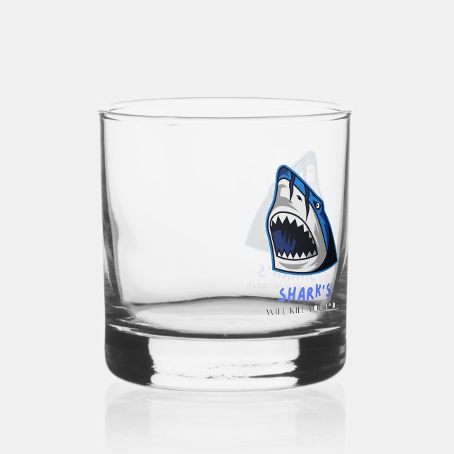 VASO DE WHISKEY LOS TIBURONES TE MATARÁN... CITA DIVERTIDA (Derecha)