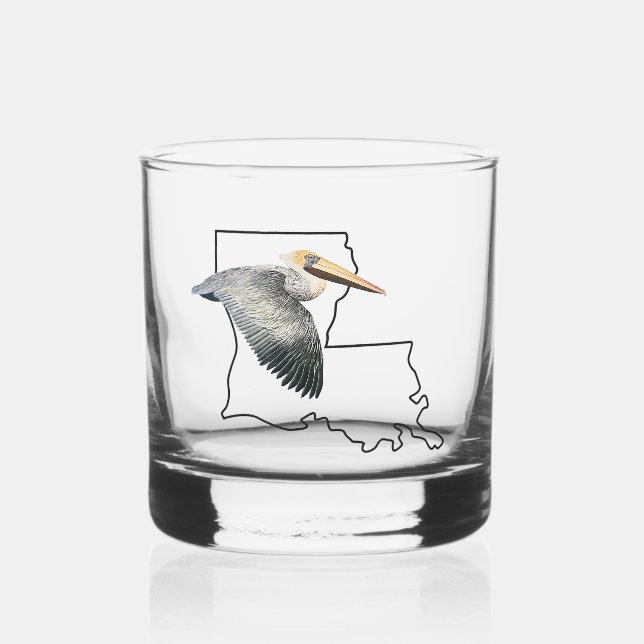 Vaso De Whiskey Louisiana Pelican Whiskey Glass (Anverso)