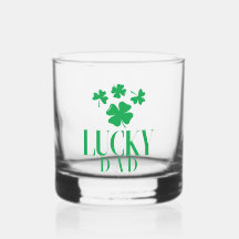 Lucky Dad Rocks Glass - Audaz Diseño De Atractivo