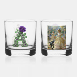 Vaso De Whiskey Luxury Rocks Glass Set - Personalised Monogram A