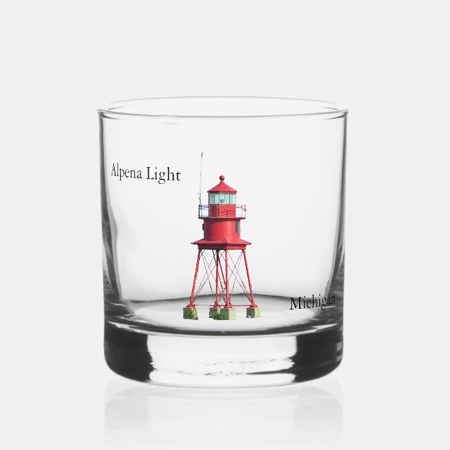 Vaso De Whiskey luz de Alpena de vidrio (Anverso)