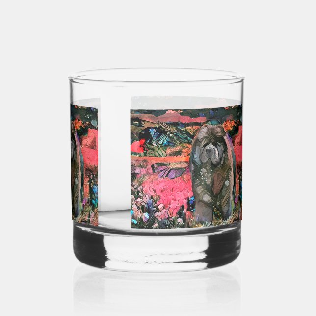Vaso De Whiskey MÁGGIE raza negra Rocas Vidrio (Reverso )