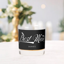 Vaso De Whiskey Magnífica tipografía retro negra para hombre más g