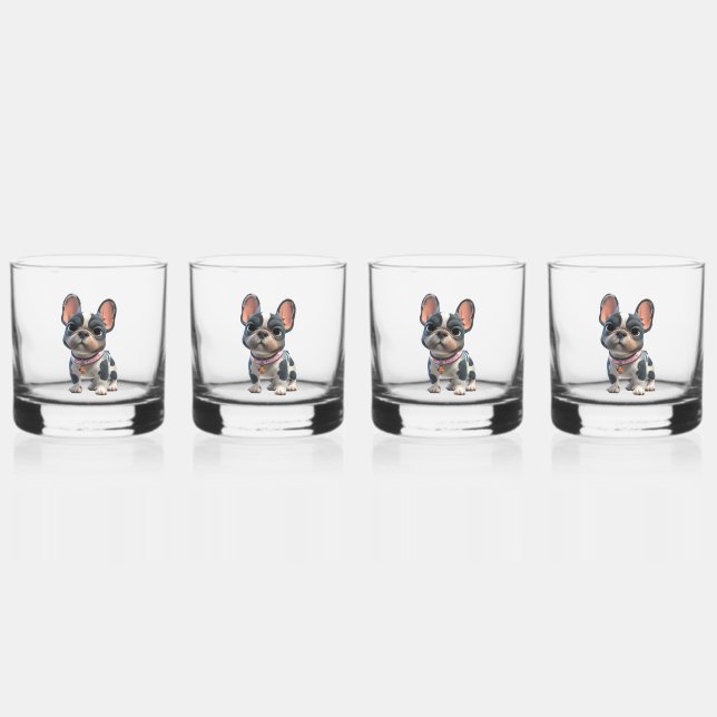 Vaso De Whiskey Mamá de Bulldog Francés Frenchie (Anverso)