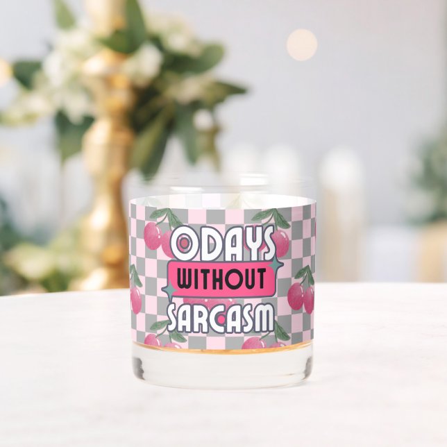 Vaso De Whiskey Mamá divertida 0 días sin sarcasmo (Insitu (Boda))