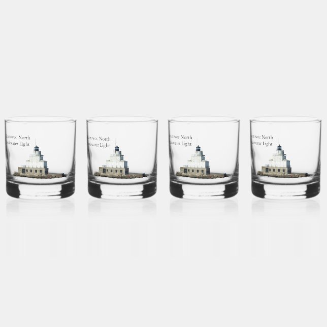 Vaso De Whiskey Manitowoc North Breakwater Light glass (Anverso)
