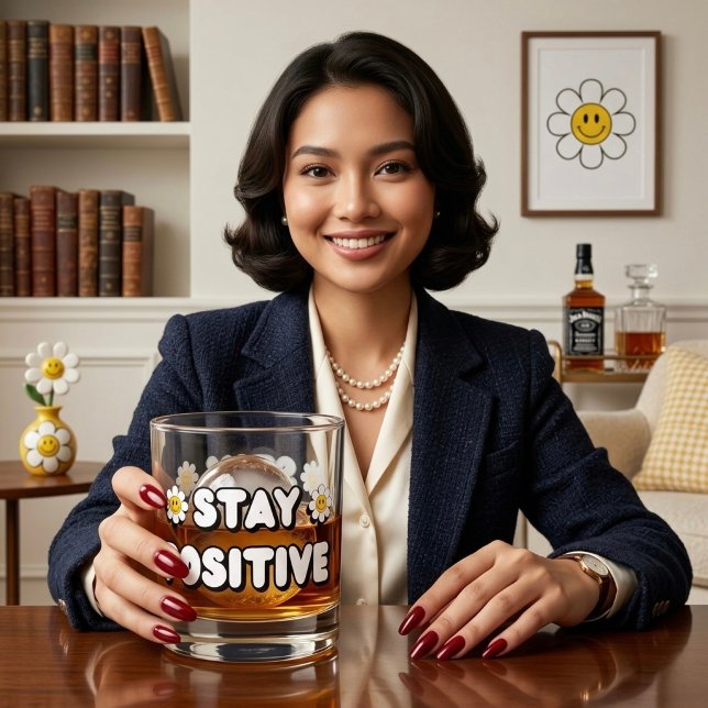 Vaso De Whiskey Mantente Positivo (Subido por el creador)