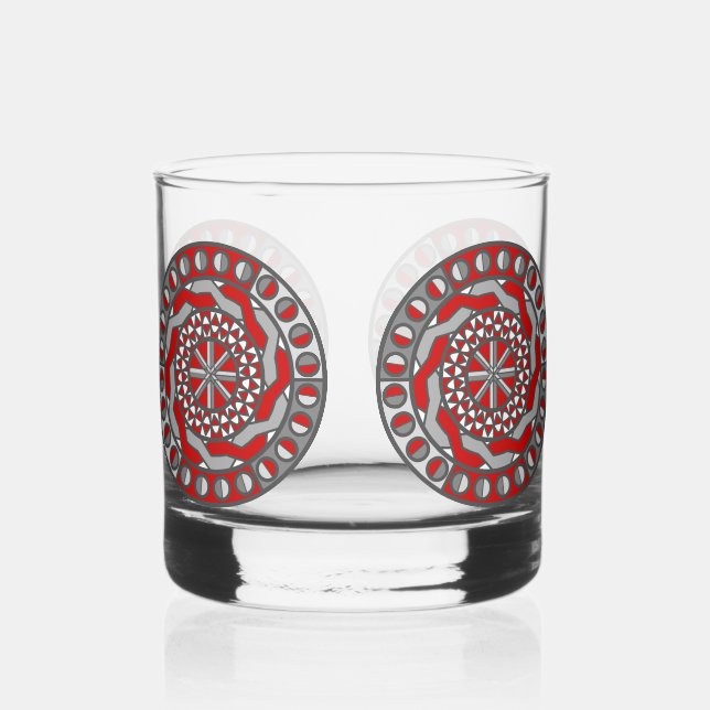 Vaso De Whiskey Máquinas rojas (Anverso)