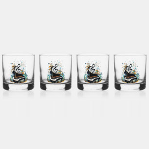 Vaso De Whiskey Maravilloso piano curvado