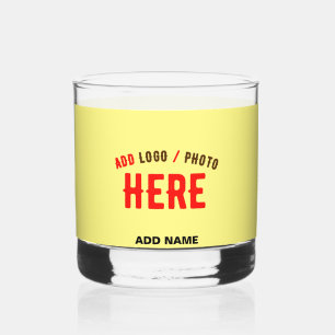 VASO DE WHISKEY MARCA VERIFICADA AMARILLA PASTEL PERSONALIZADO MOD