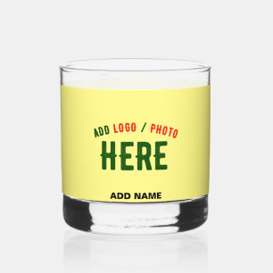 VASO DE WHISKEY MARCA VERIFICADA AMARILLA PASTEL PERSONALIZADO MOD