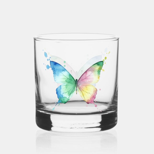 Vaso De Whiskey Mariposa (Anverso)