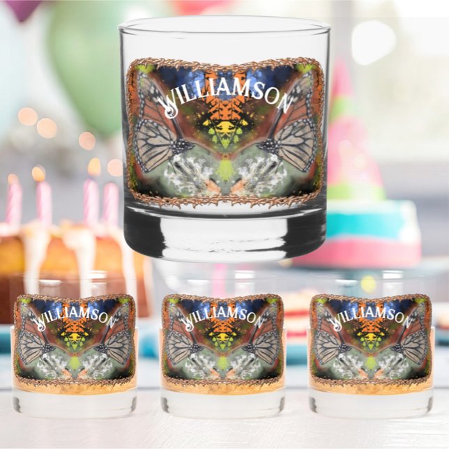 Vaso De Whiskey Mariposa de cumpleaños (Subido por el creador)