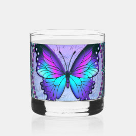 Vaso De Whiskey Mariposa de sublimación con fondo