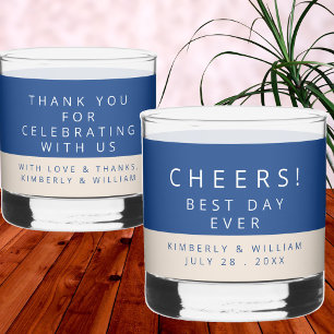 Vaso De Whiskey Marsella Bleu Doble Partido de Bodas Favorece