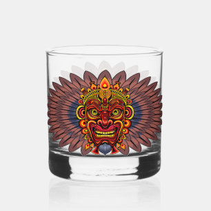 Vaso De Whiskey Máscara ritual del rey guerrero tribal