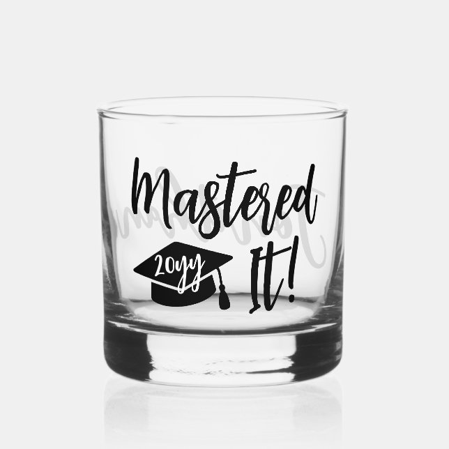 Vaso De Whiskey Máster personalizado de graduación (Anverso)