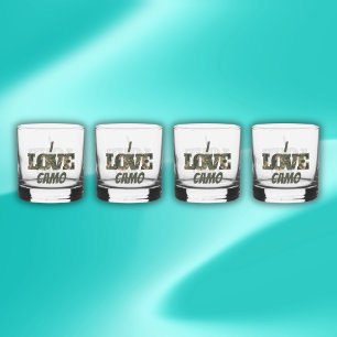 Vaso De Whiskey Me Encanta Camouflage Green Brown