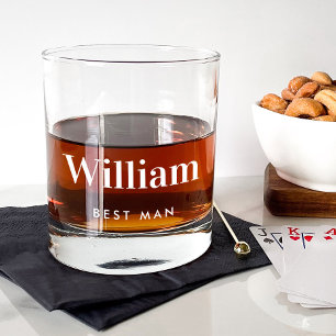 Vaso De Whiskey Mejor Boda de hombre personalizado
