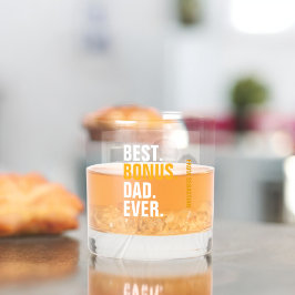 Vaso De Whiskey Mejor Bono Papá Nunca Personalizado Foto y Texto