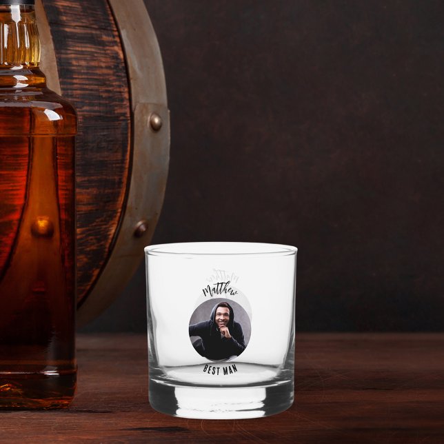 Vaso De Whiskey Mejor hombre foto despedida de soltero (Subido por el creador)