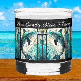 Vaso De Whiskey Mejor Mamá Siempre Azul y Delfín Verde azulado Per