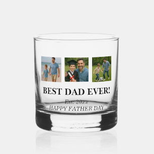 Vaso De Whiskey MEJOR PADRE DE LA HISTORIA - Foto personalizada de