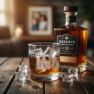 Vaso De Whiskey Mejor Papá Personalizado Foto