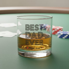 Vaso De Whiskey Mejor Papá Personalizado Que Nunca Se Manda Abajo