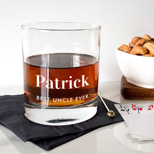 Vaso De Whiskey Mejor Tío Personalizado Monogramado