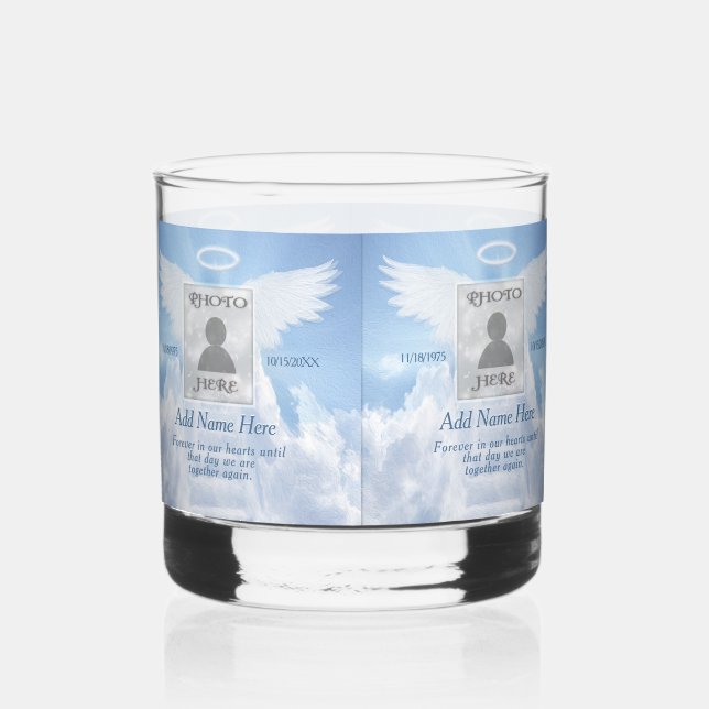 Vaso De Whiskey Memorial fotográfico con nubes (Anverso)