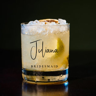 Vaso De Whiskey Moda Bridesmaid Bridal Bachelorette