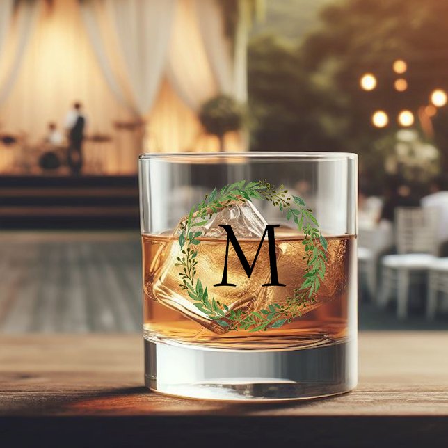Vaso De Whiskey Moda de cosecha clásica personalizado Monograma ne (Subido por el creador)