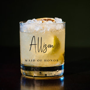 Vaso De Whiskey Moda De La Mujer De Honor Boda