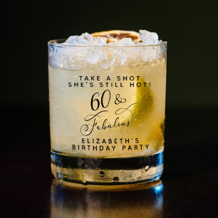Vaso De Whiskey Moda Funny Fiesta de Cumpleaños 60