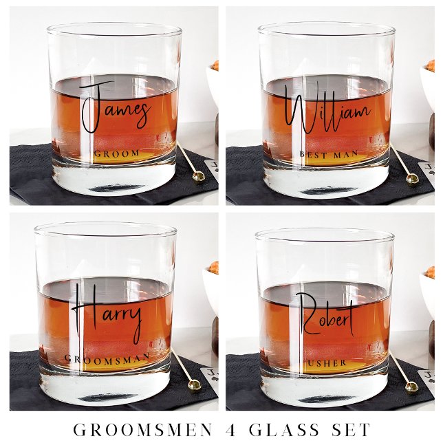 Vaso De Whiskey Moda Groom Groomsmen Usher Boda (Subido por el creador)