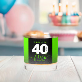 Vaso De Whiskey Moderna Purpurina Verde Brillante 40 y Fresco