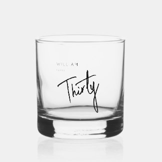Vaso De Whiskey Moderno 30.ª fiesta de 30 años