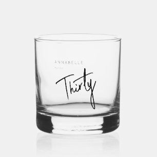 Vaso De Whiskey Moderno 30.ª fiesta de 30 años