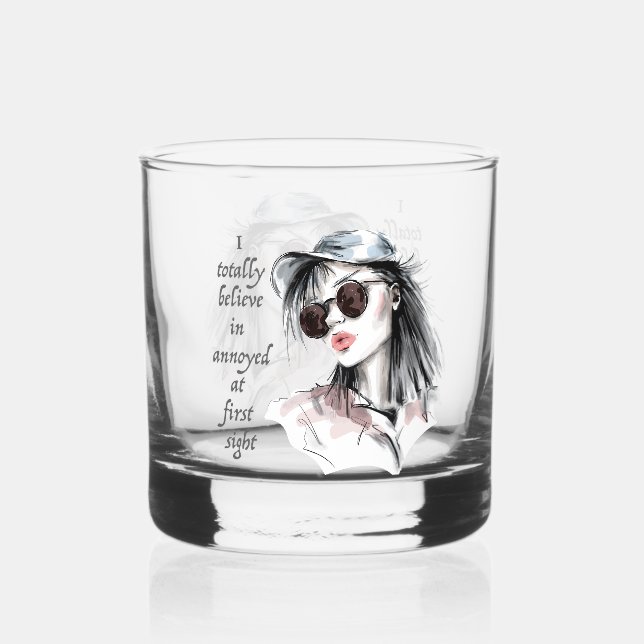 Vaso De Whiskey Molesto a primera vista (Anverso)