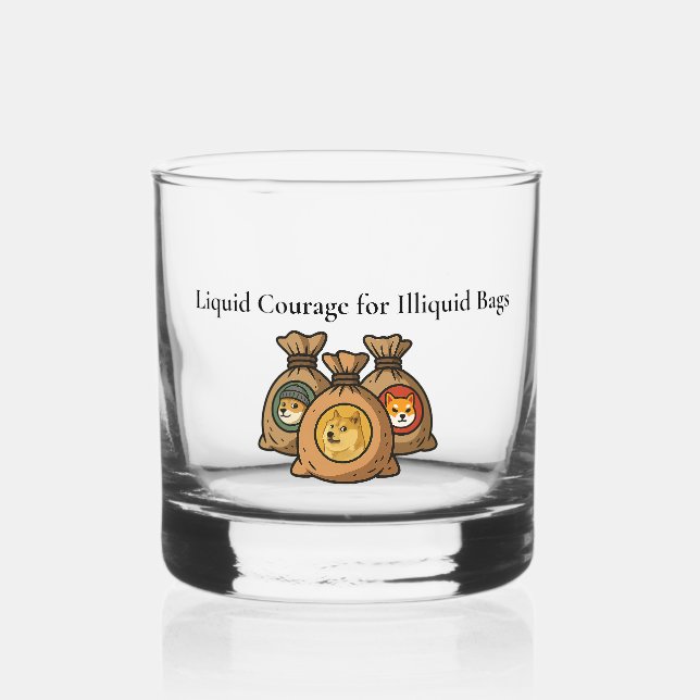 Vaso De Whiskey Moneda Meme Liquid Courage Doge (Anverso)