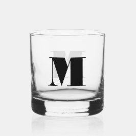 Vaso De Whiskey Monograma elegante de Moda clásica