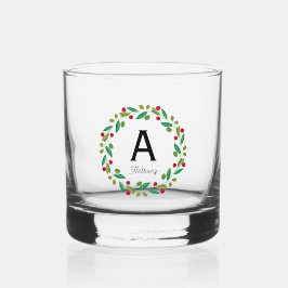 Vaso De Whiskey Monograma inicial - Navidades